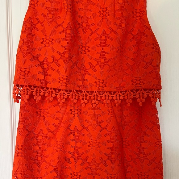 Topshop petite orange lace dress - Picture 4 of 5